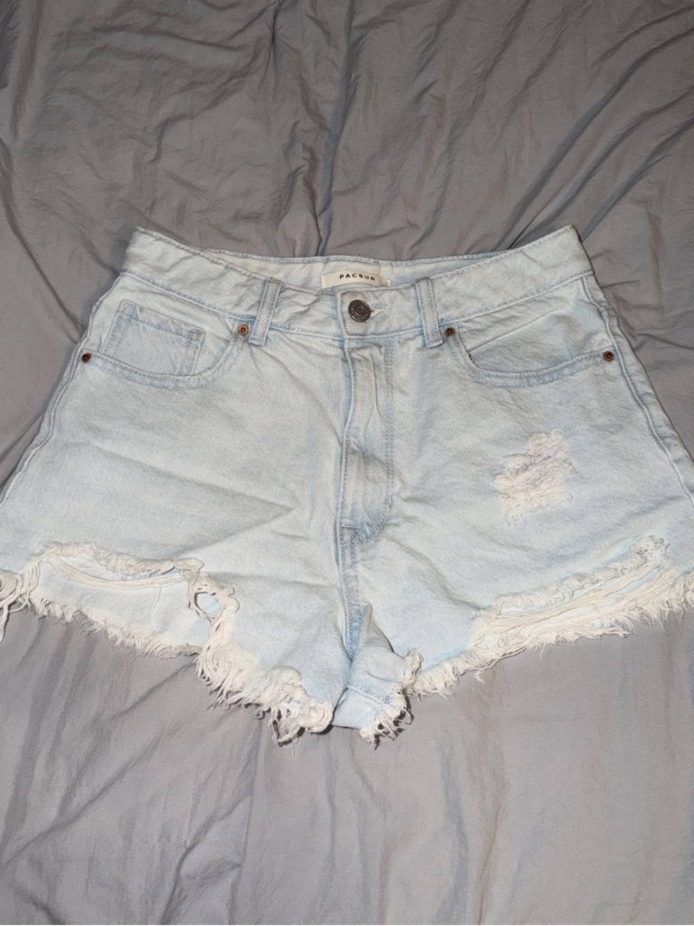 PacSun Light Wash High-Rise Denim Shorts